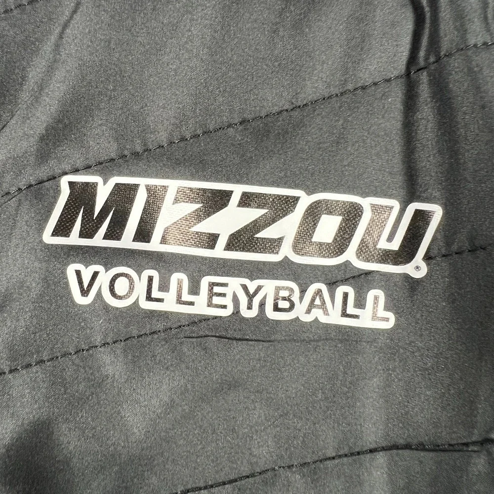 Missouri Tigers Mizzou Jacket Womens Large Full Zip Black Volleyball Running SEC
